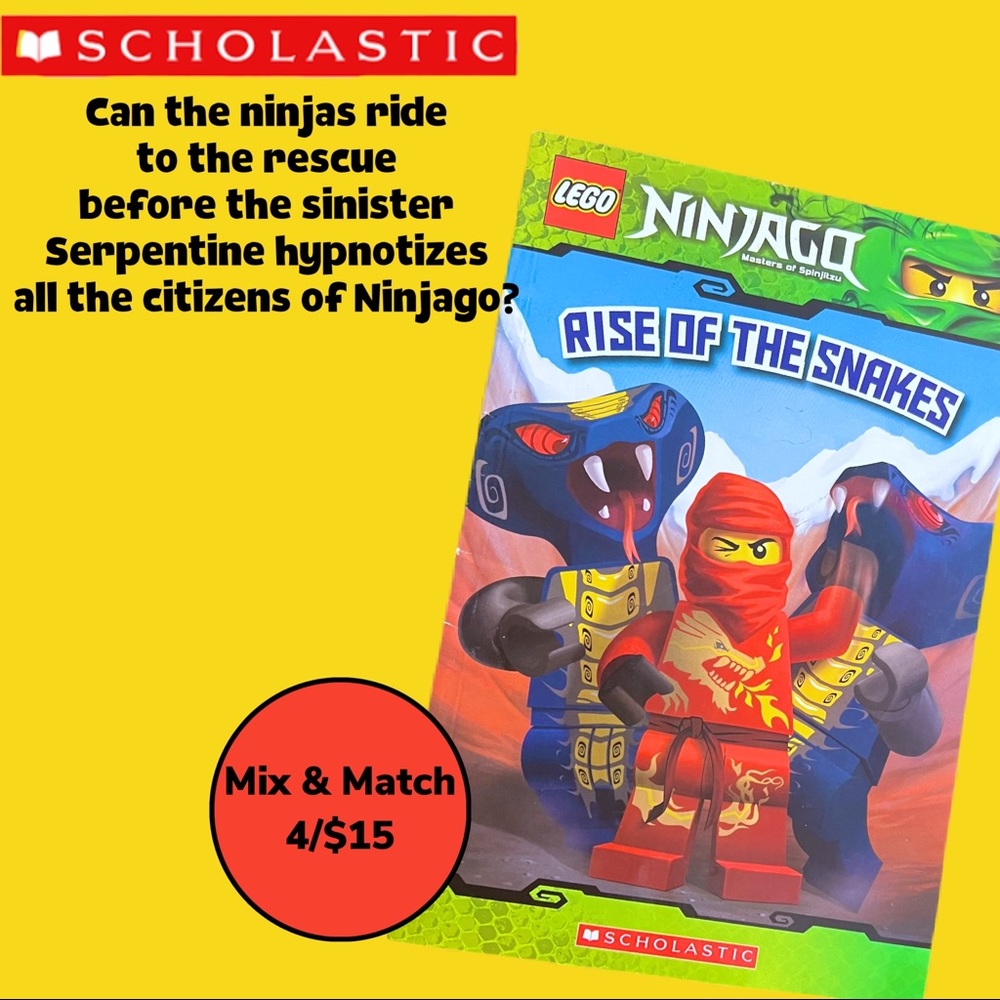 🔵 4/$15 • Lego Ninjago “Rise of the Snakes” Book